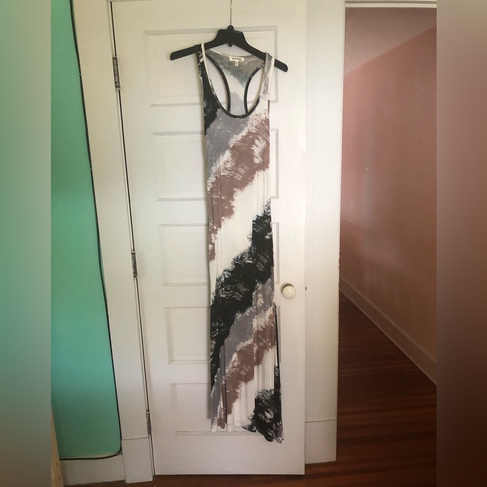 Monteau tie-dye knit maxi dress